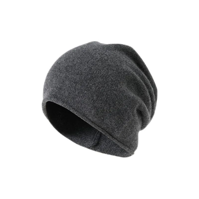 JIUMU Cashmere Beanie Pile Up Hat Beanie Men's-0