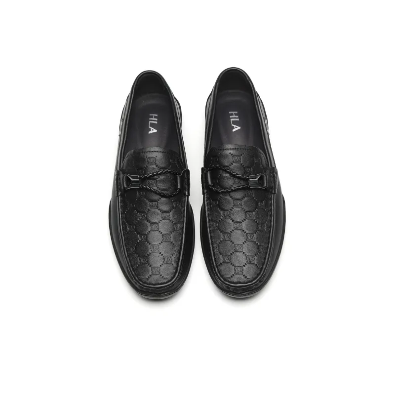 HLA Loafers Men Black-3