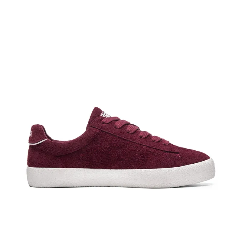 Kappa Anti Slip Wear Resistant Low Top Skateboard Shoes Unisex Burgundy-1