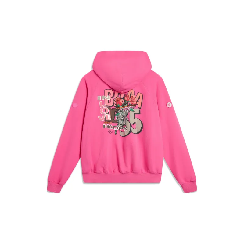 LiNing Sweatshirt Unisex Fluorescent Rose Red-1