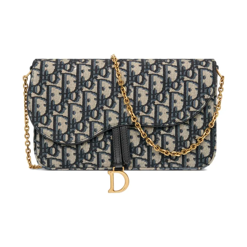 DIOR Fabric Clutch Regular Women's Blue-0
