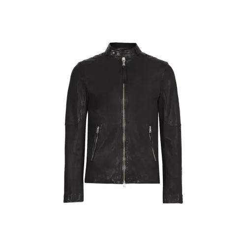 ALLSAINTS Leather Jackets Men Black