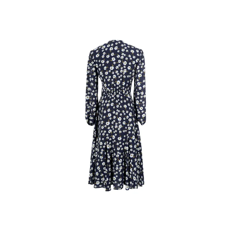 MISSSHINE Long Sleeved Dresses Women's Navy Blue-1