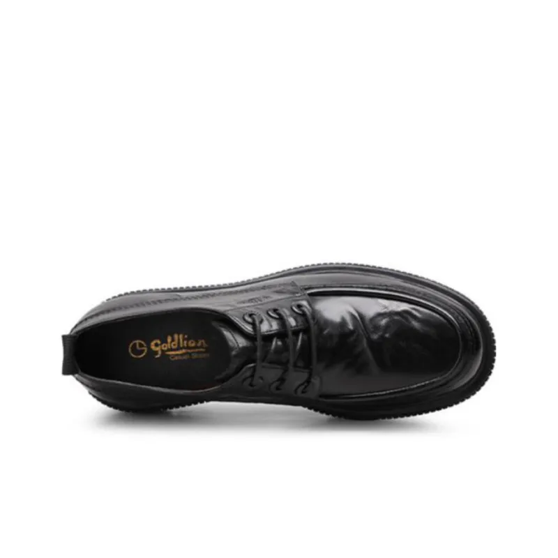 GOLDLION Dress Shoes Men Low Top Black/Brown-2