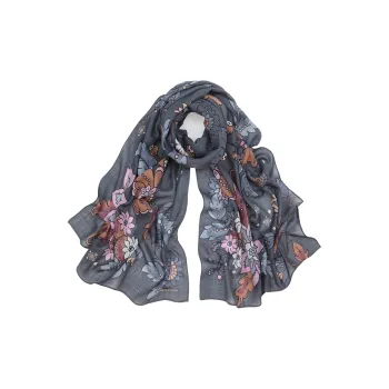 MARJAKURKI Scarf Warm Embers Greeting Card Atmosphere Red Zodiac Year Unisex