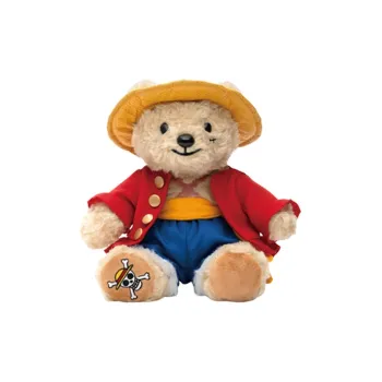 BANDAI One Piece Monkey D. Luffy 711 Limited Luffy Bear 5th Setting Dolls Plush Doll 19cm Height