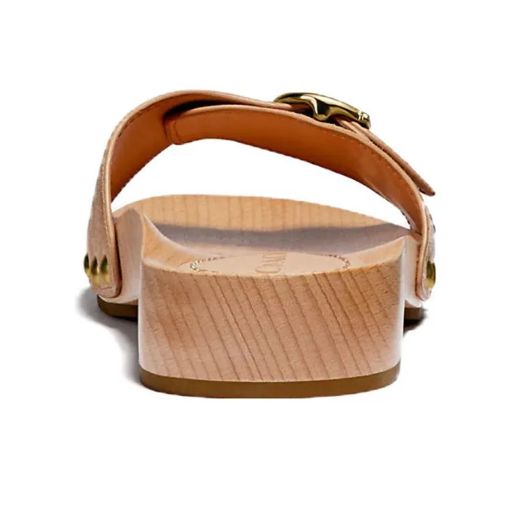 COACH Bleeker Rubber Sole Slip Resistant Slide Slippers Women's Beech Wood-4