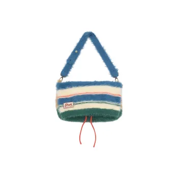MostwantedLab Nylon Messenger Bag, Shoulder Bag Unisex Rainbow Stripes