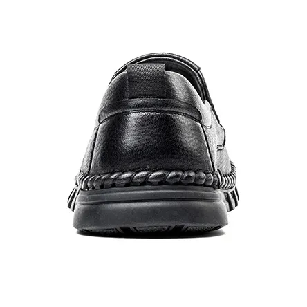 LAORENTOU Men's Casual Shoes Men Low Top Black/Brown-3