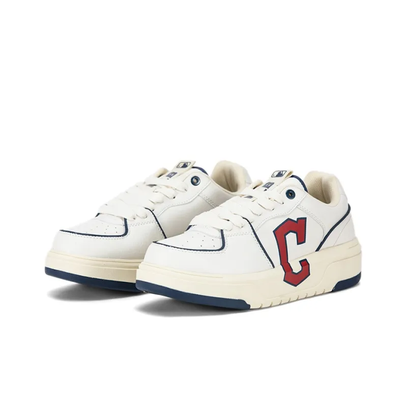 MLB Chunky Liner Basic Cleveland Indians Slip Resistant Low Top Skateboard Shoes Unisex Red-2