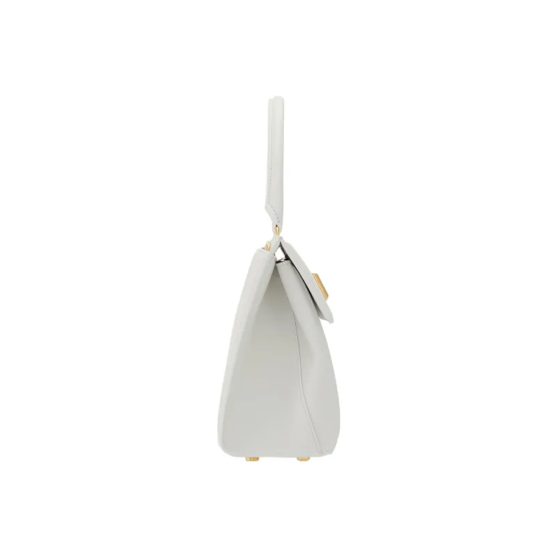 FERRAGAMO GANCINI Calfskin Handbag Regular Women's White-2