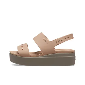Crocs Brooklyn Studded Low Wedge 'Cork Mushroom' Women's