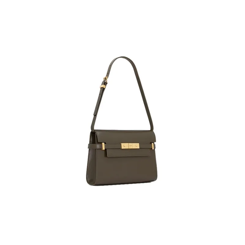 SAINT LAURENT Cow Leather Crossbody Bag, Shoulder Bag Women's Dark Gray-1