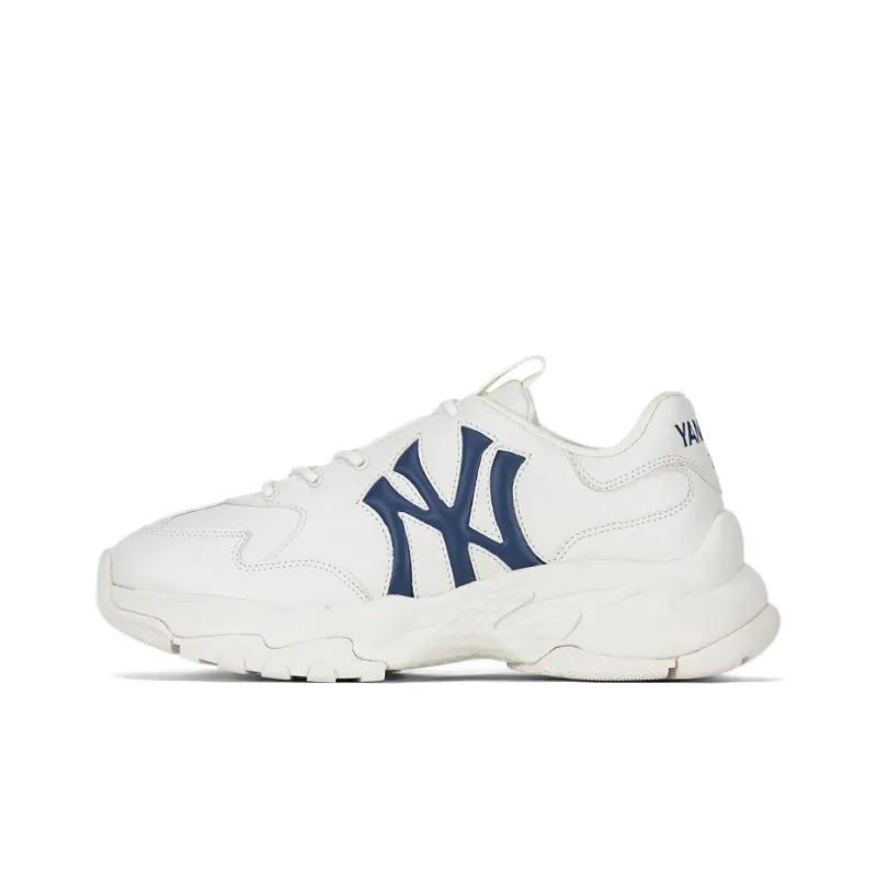 MLB Big Ball Chunky 3D New York Yankees Low Top Chunky Sneakers Unisex White-0