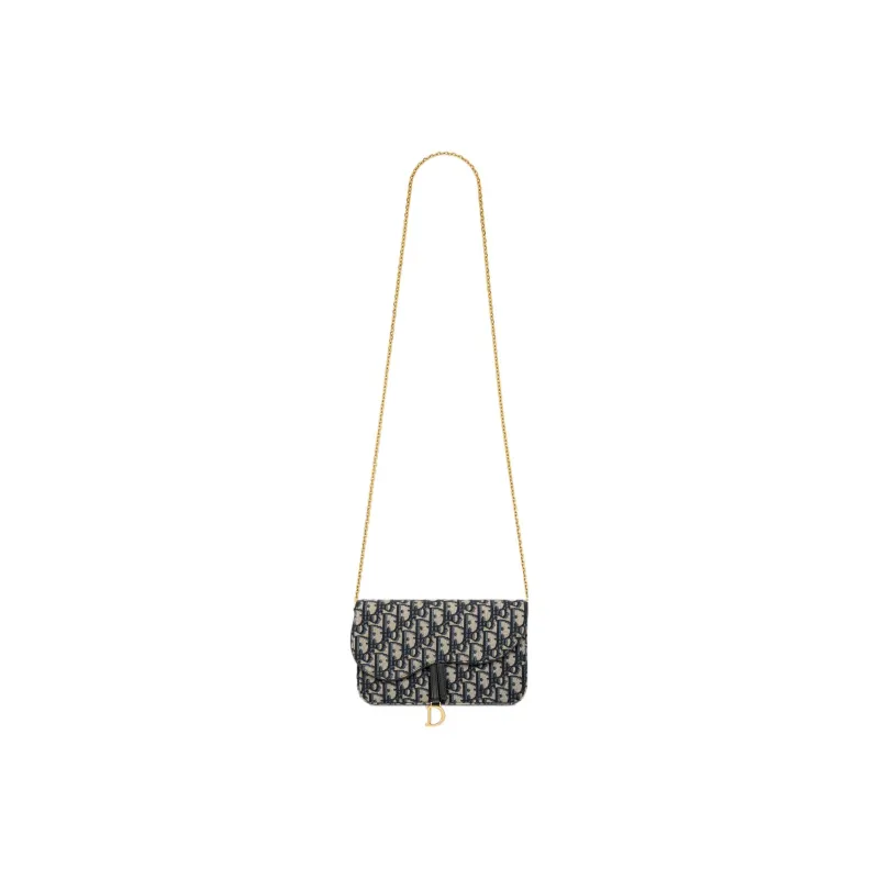 DIOR Fabric Clutch Regular Women's Blue-4