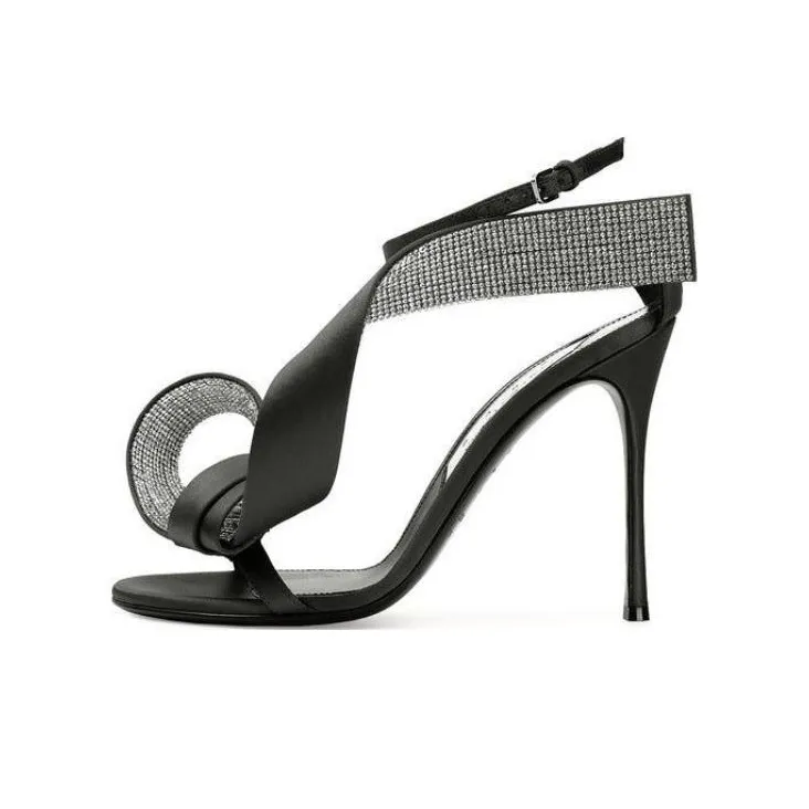 SERGIO ROSSI Marquise 105mm Leather Sandals-0