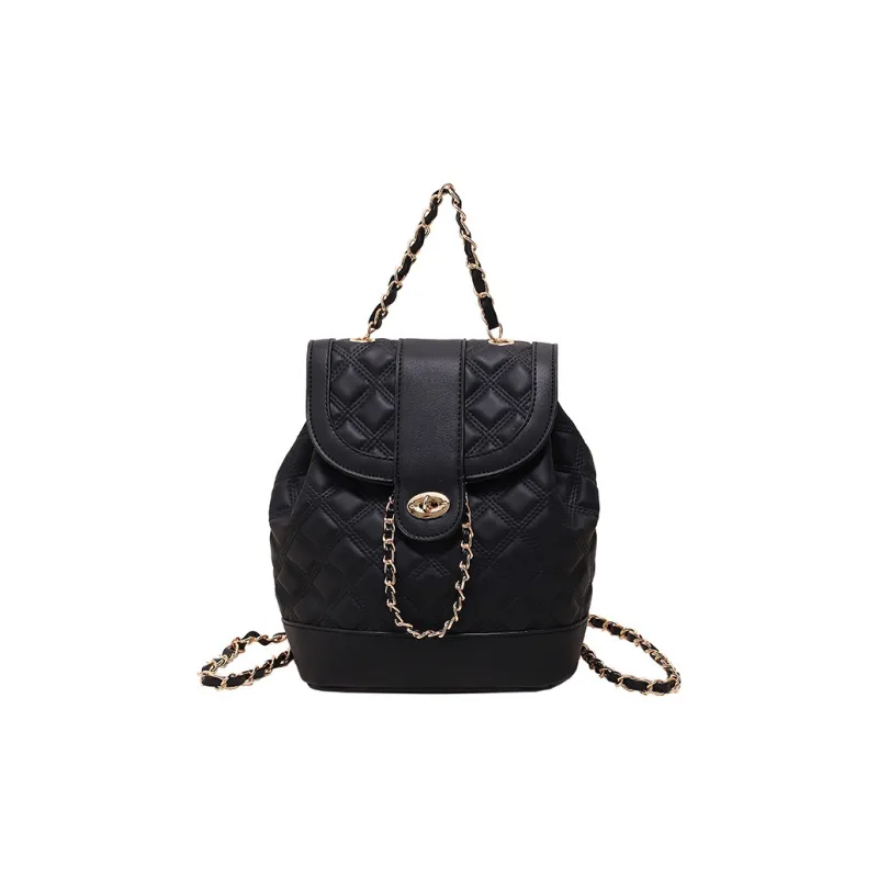 JANE KLAIN PU Backpack Medium Size Women's Pink/Ecru/Black-13