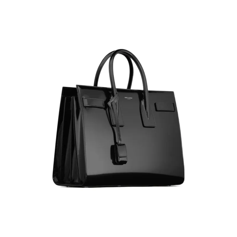 SAINT LAURENT SAC DE JOUR Cow Leather Tote Bag, Shopping Bag, Handbag Trumpets Women's Black-1