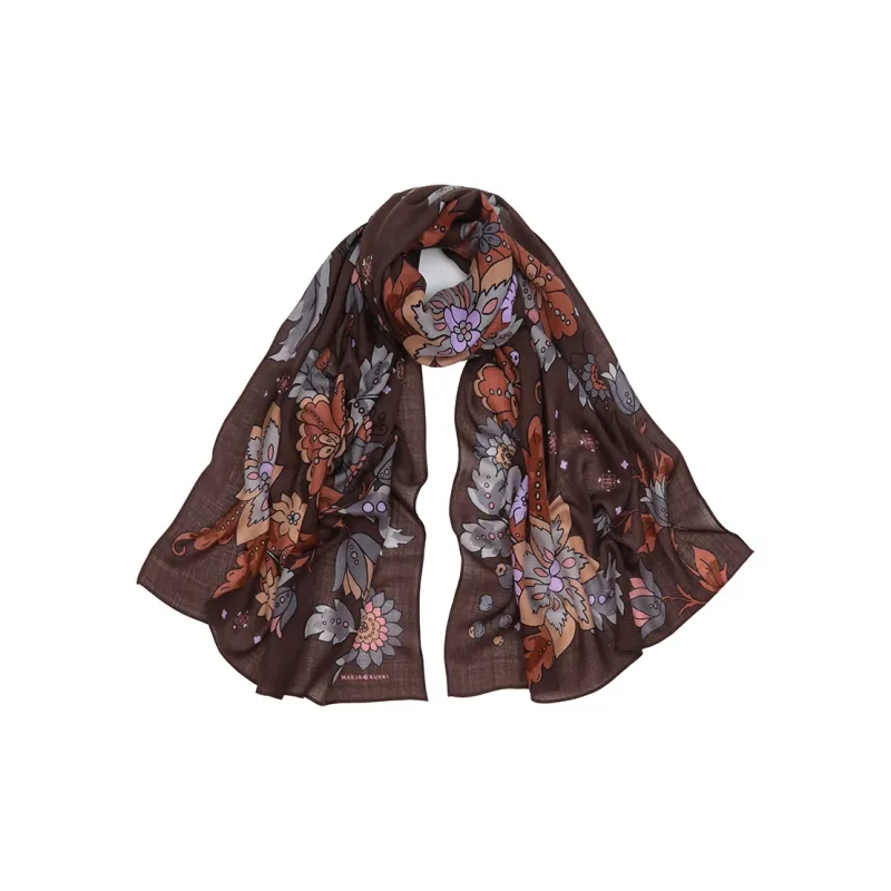 MARJAKURKI Scarf Warm Embers Greeting Card Atmosphere Red Zodiac Year Unisex-2