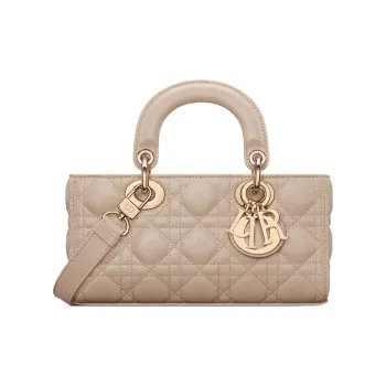 DIOR Lady D JOY Lambskin Lady Dior Bag, Shoulder Bag, Crossbody Bag, Handbag Small Size Women's Rouge Beige