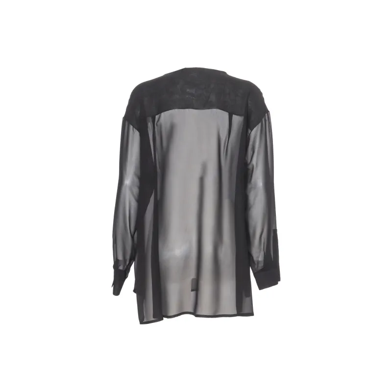 Fabiana Filippi Sheer Sleeved Panelled Blouse-1