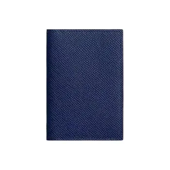 HERMES MC² Euclide Epsom Leather Card Holder Men's Sapphire Blue/Orange