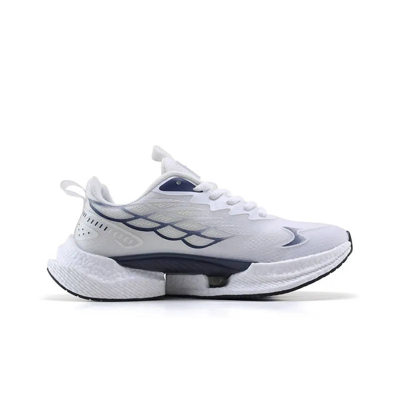 Kinglake Cushioned Slip Resistant Low Top Running Shoes Unisex White-1