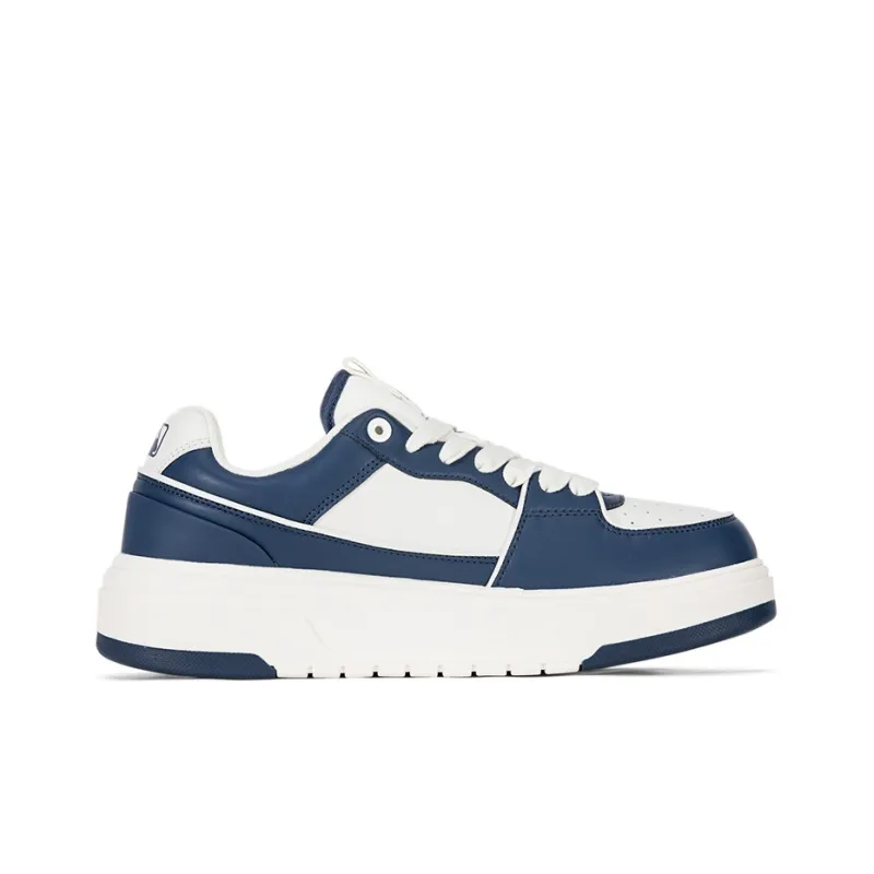 MLB Chunky Liner Basic Anti Slip And Wear Resistant Height Increasing Low Top Skateboard Shoes Unisex Blue-1