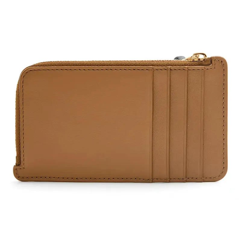 LOEWE Bright Nappa Cow Leather Card Holder Women's Brown/Black-1