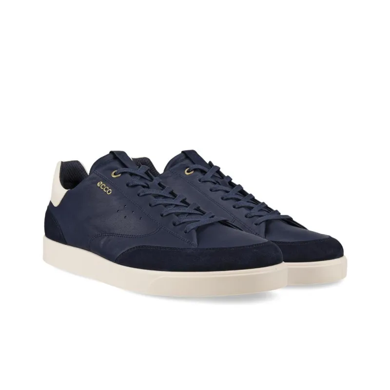 Ecco Anti Slip Wear Resistant Low Top Skateboard Shoes Men's Blue-1