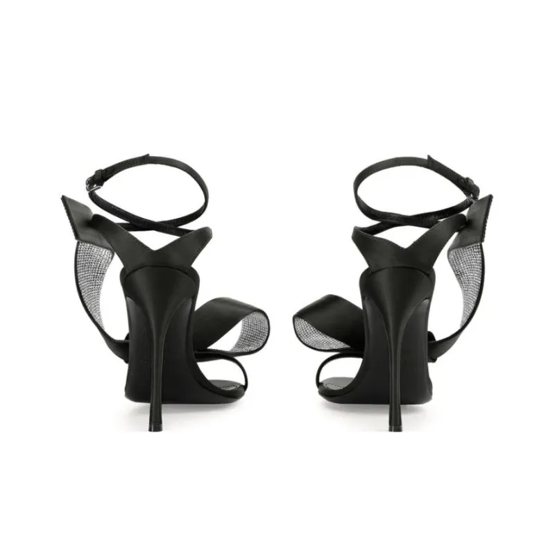 SERGIO ROSSI Marquise 105mm Leather Sandals-4