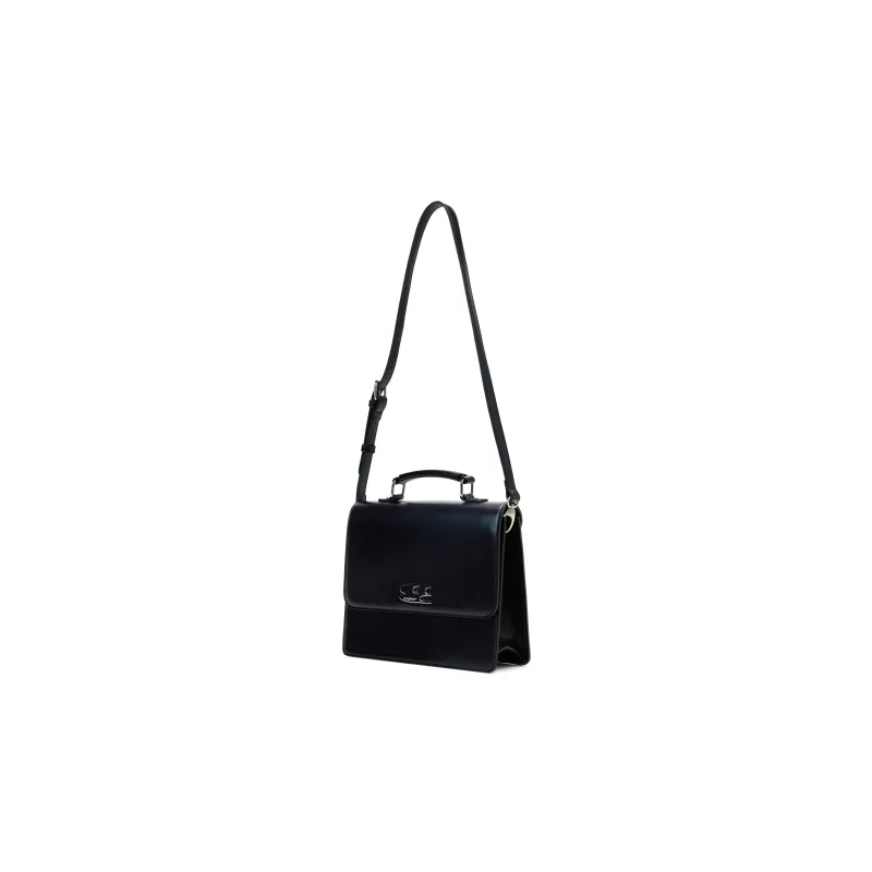 Crying Center Leather Portable Backpack Laptop Bag Briefcase Regular Unisex Black-4