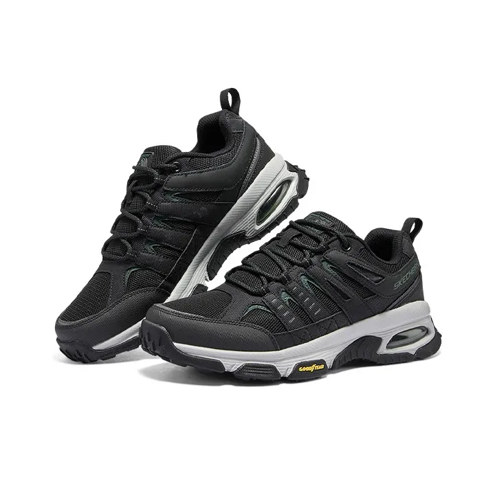 Skechers Men's Casual Shoes Men's Black/Green-2