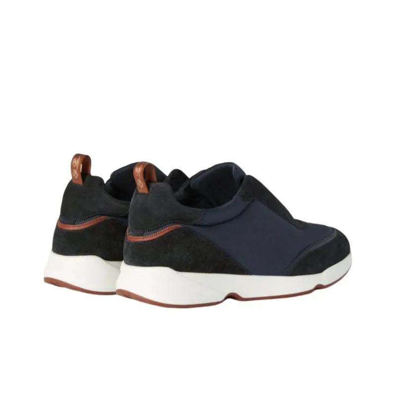 Loro Piana Slip-Resistant Low-Top Casual Shoes Men's Dark Blue-4
