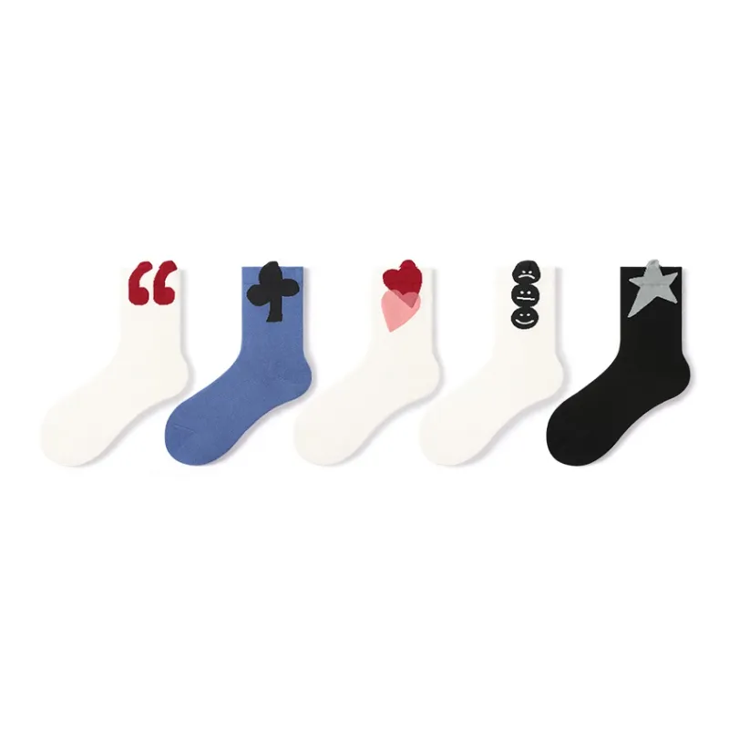 Primeet Mid Calf Socks Spring Summer Women's 5 Pack-17