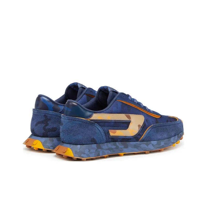 DIESEL S-Racer Low-Top Casual Shoes Men's Blue Yellow-2
