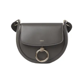 Chloe Calfskin Shoulder Bag, Crossbody Bag Small Size Women's Elephant Gray