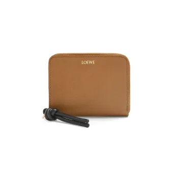LOEWE Shiny Nappa Cow Leather Wallet Women's Brown/Black
