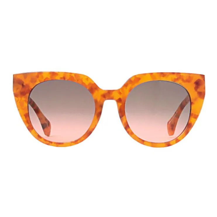 Vivienne Westwood Plastic Irregular Shape Sunglasses Women's Tortoiseshell-1