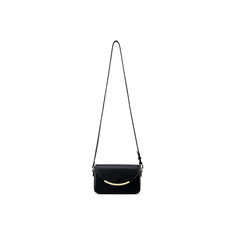 FION Synthetic Leather Small Square Bag Shoulder Bag, Crossbody Bag Regular Women's Black-3