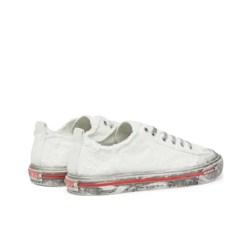 DIESEL S-Athos Low-Top Skateboard Shoes Men's White-2