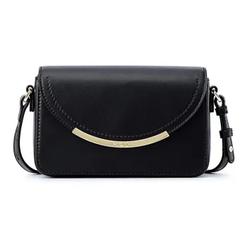 FION Synthetic Leather Small Square Bag Shoulder Bag Crossbody Bag Regular Women's Black