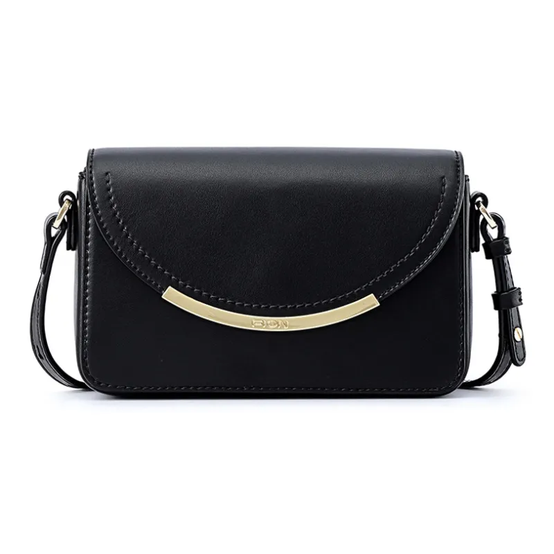 FION Synthetic Leather Small Square Bag Shoulder Bag, Crossbody Bag Regular Women's Black-0