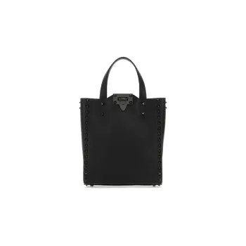Valentino Calfskin Portable Crossbody Bag, Shoulder Bag Trumpets Men's Black