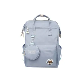 JANE KLAIN Nylon University Student Backpack Large Size Women's Blue/Pink/Khaki/Black