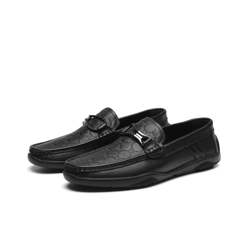 HLA Loafers Men Black-2