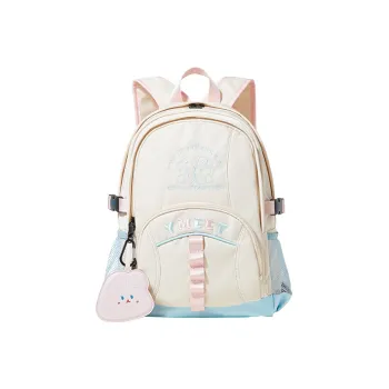 Sound For Life Nylon Fabric Backpack Large Size Women's Ecru/Apricot