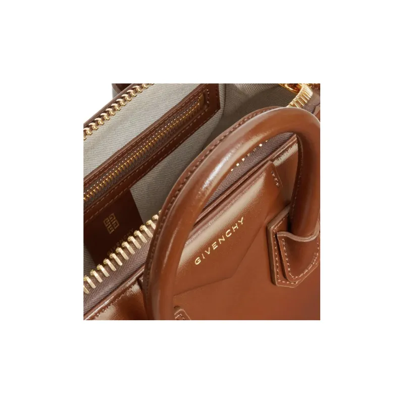 GIVENCHY Antigona Cow Leather Shoulder Bag Crossbody Bag Handbag Mini Women's Walnut Brown-3