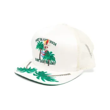 RHUDE Palm Tree Quilted Satin Cap