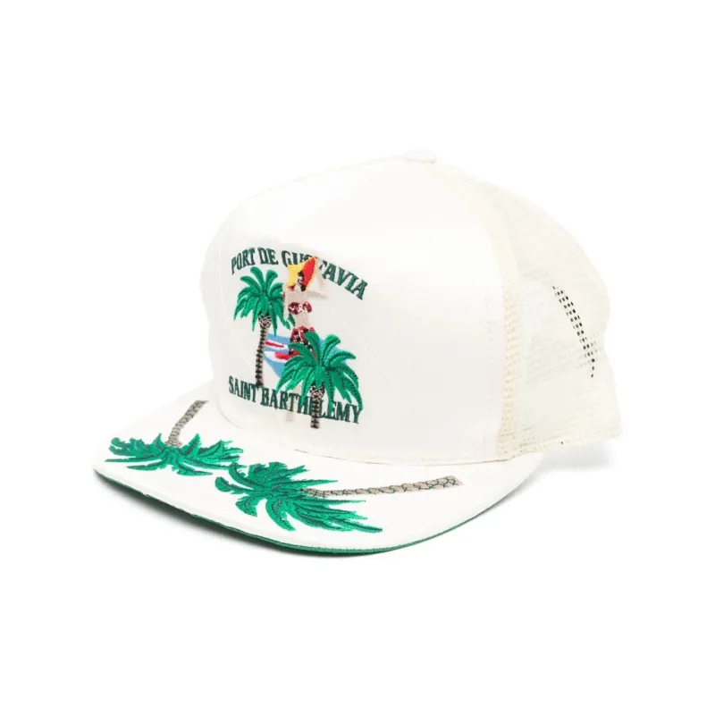 RHUDE Palm Tree Quilted Satin Cap-0